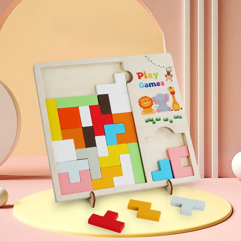 Wooden Crossword Puzzle for Kids Educational Toy - Image 28