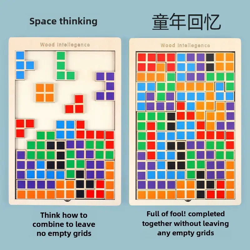 Wooden Crossword Puzzle for Kids Educational Toy - Image 29