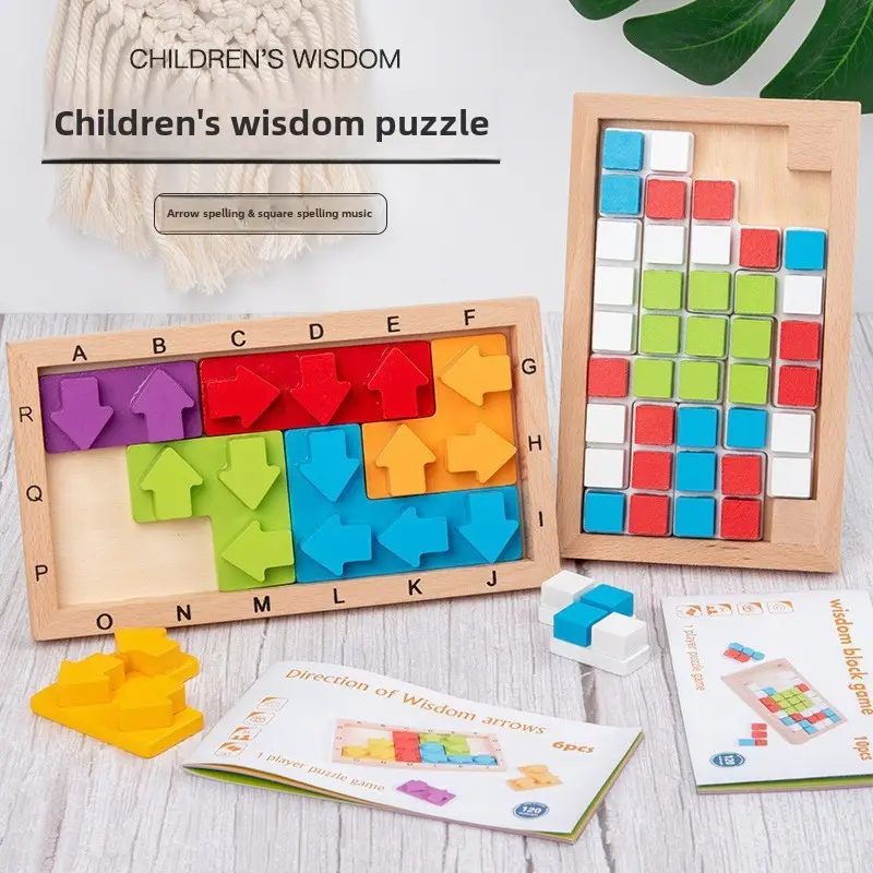 Wooden Crossword Puzzle for Kids Educational Toy - Image 42