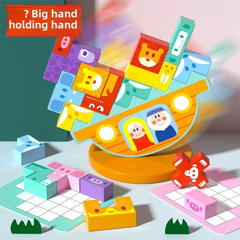 Wooden Crossword Puzzle for Kids Educational Toy - Image 44