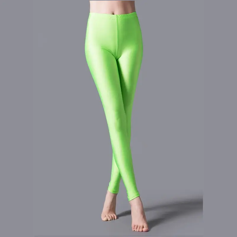 Purple Glossy Leggings for Dance Performance