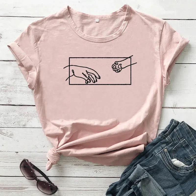 Black Graphic T-Shirt with Hand Design - Image 10