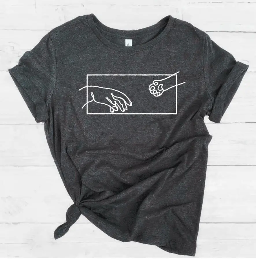 Black Graphic T-Shirt with Hand Design - Image 11