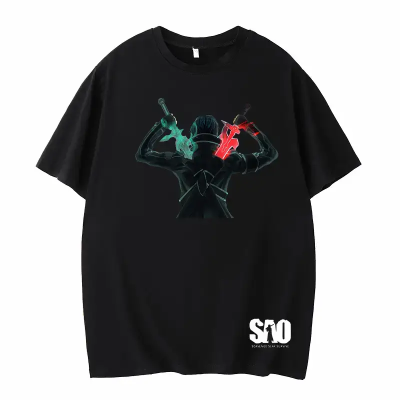 Cross-border Cartoon Sword Shenyu Summer Large Men T-shirt - Image 2