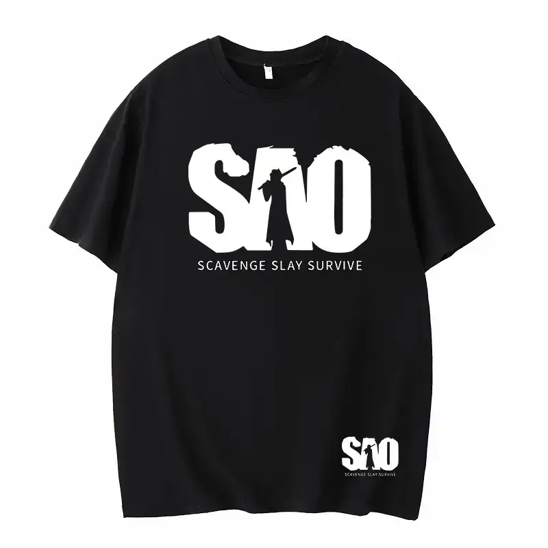 Cross-border Cartoon Sword Shenyu Summer Large Men T-shirt - Image 4