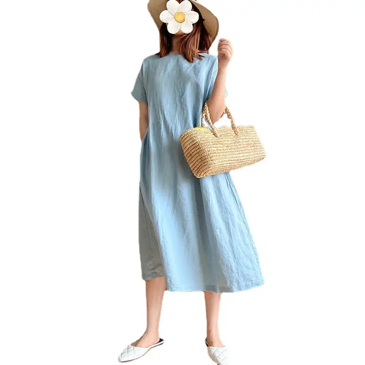 Loose Slimming Dress for Women Summer 2026 New Plus Size Fat mm Mid-Length Dress - Image 12