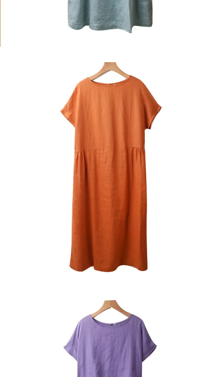 Loose Slimming Dress for Women Summer 2026 New Plus Size Fat mm Mid-Length Dress — feature 19