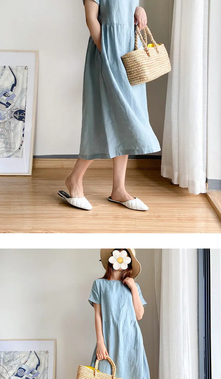 Loose Slimming Dress for Women Summer 2026 New Plus Size Fat mm Mid-Length Dress — feature 9