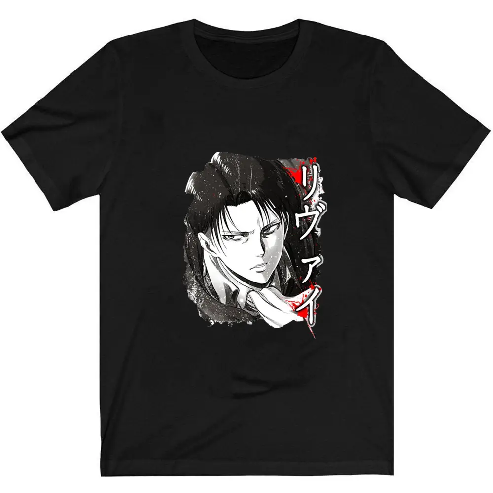 Men's Attack on Titan Harajuku T-Shirt Light Blue - Image 4