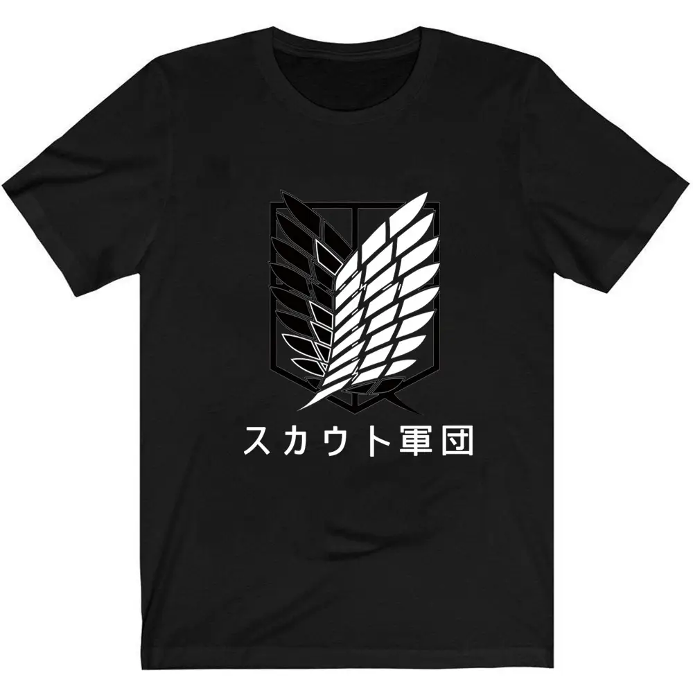 Men's Attack on Titan Harajuku T-Shirt Light Blue - Image 9