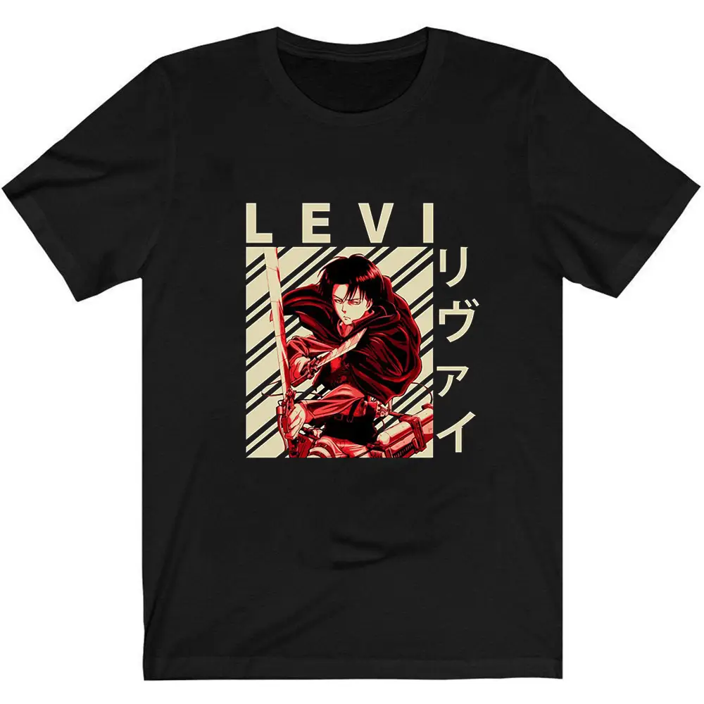 Men's Attack on Titan Harajuku T-Shirt Light Blue - Image 19
