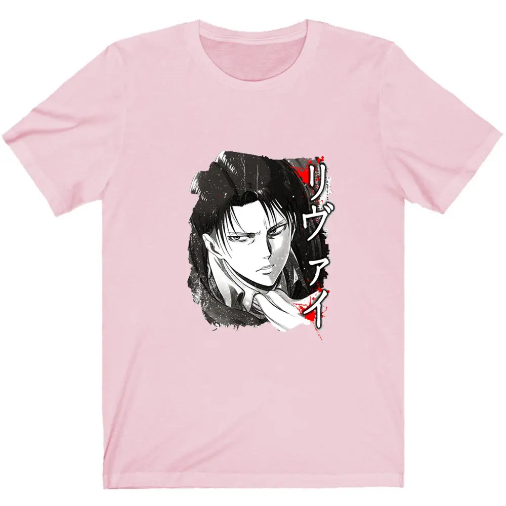 Men's Attack on Titan Harajuku T-Shirt Light Blue - Image 2