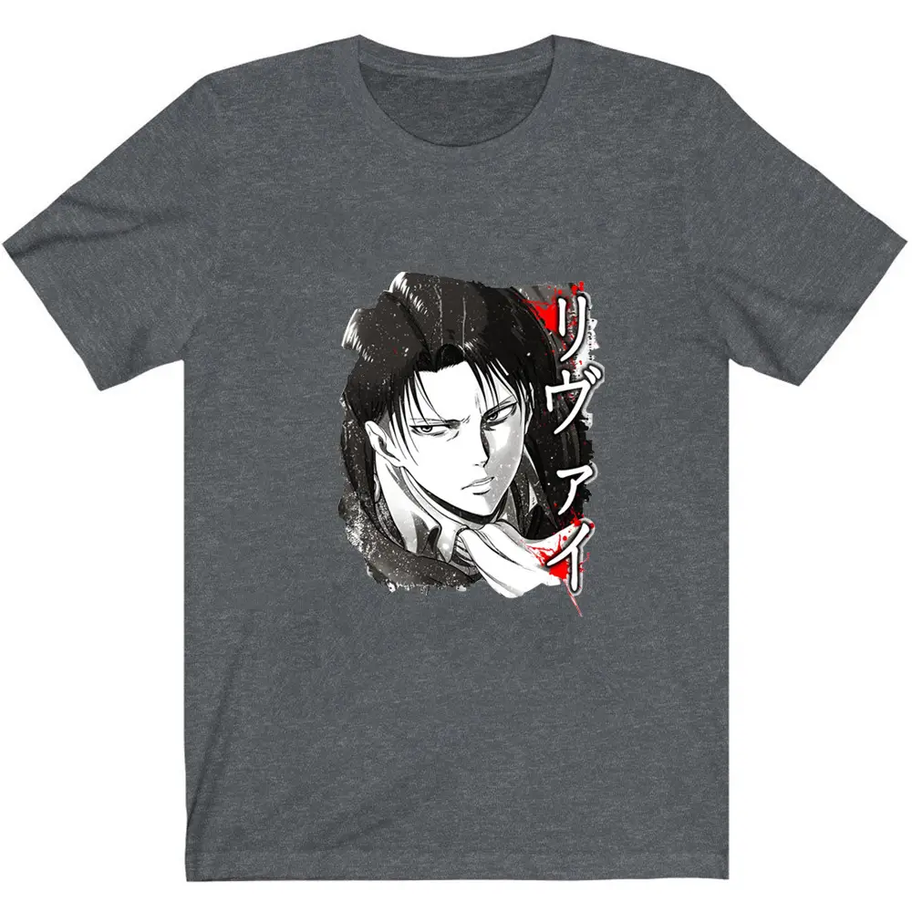 Men's Attack on Titan Harajuku T-Shirt Light Blue - Image 3