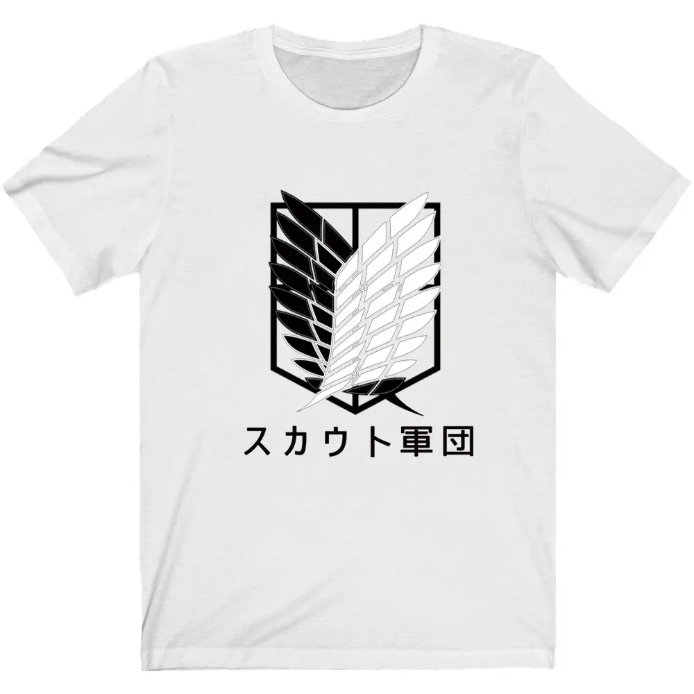 Men's Attack on Titan Harajuku T-Shirt Light Blue - Image 6