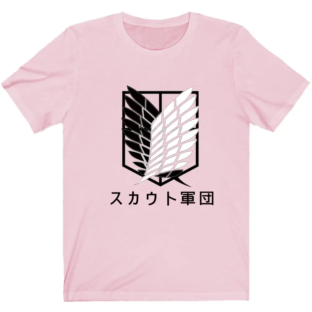 Men's Attack on Titan Harajuku T-Shirt Light Blue - Image 7