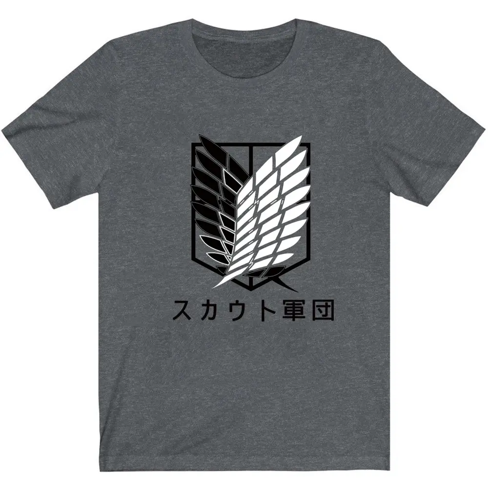 Men's Attack on Titan Harajuku T-Shirt Light Blue - Image 8