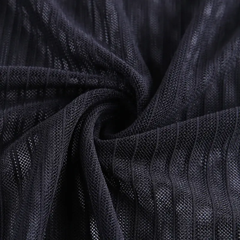 2025 Spring Backless Mesh Jump Suit Black — feature 15