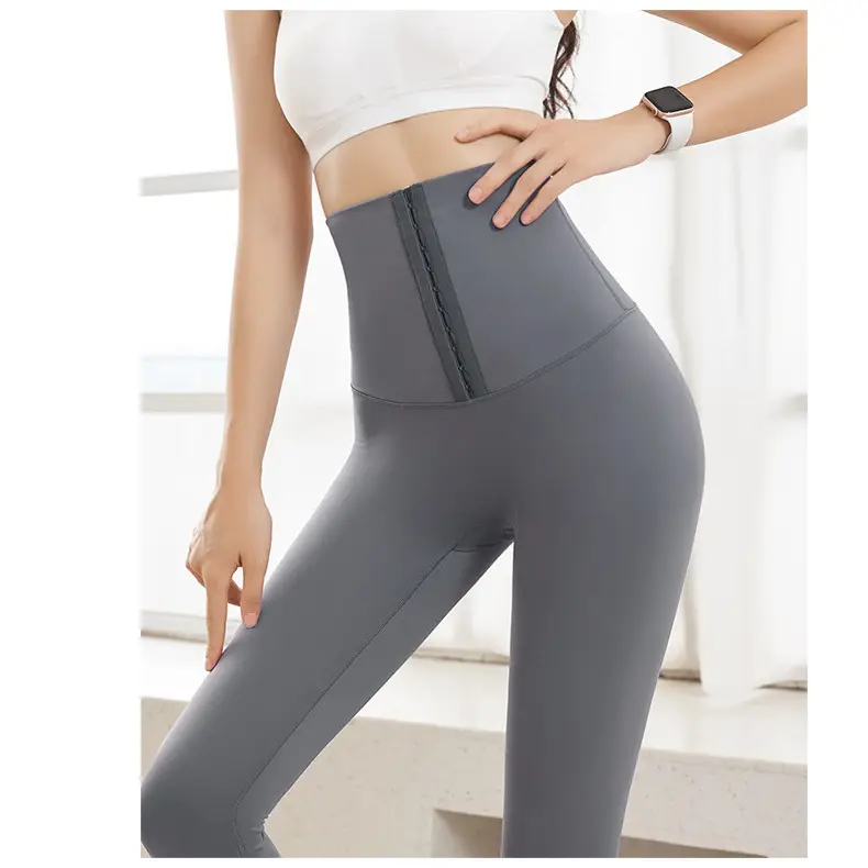 Double Breasted High Waist Yoga Pants for Women
