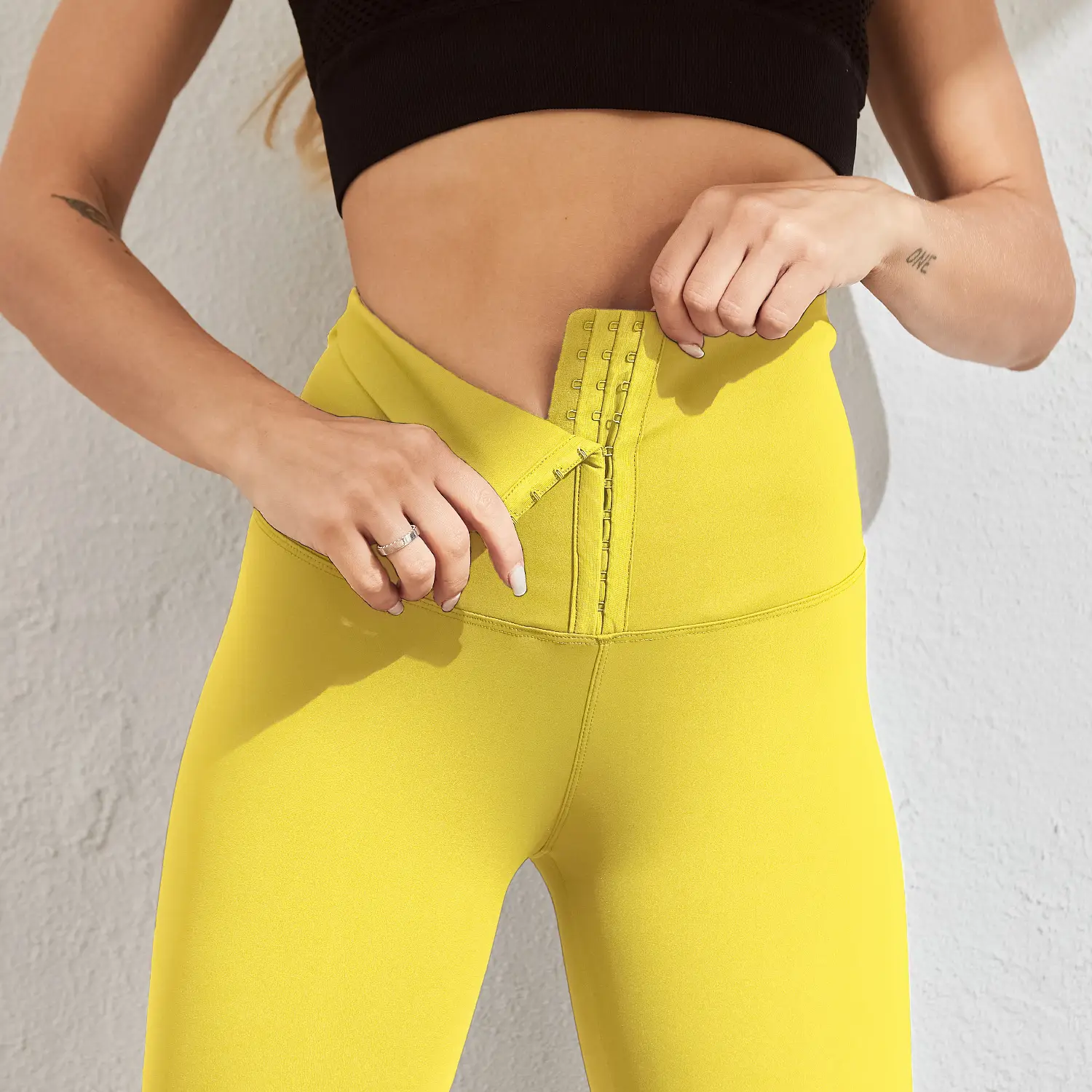 Double Breasted High Waist Yoga Pants for Women