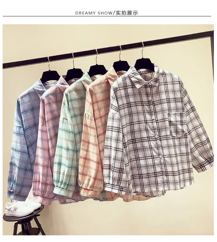 Women Plaid Long Sleeve Shirt Spring Summer 2025 — feature 1