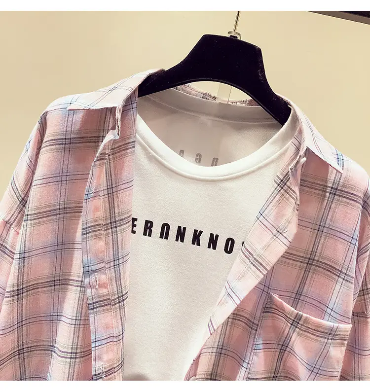 Women Plaid Long Sleeve Shirt Spring Summer 2025 — feature 21