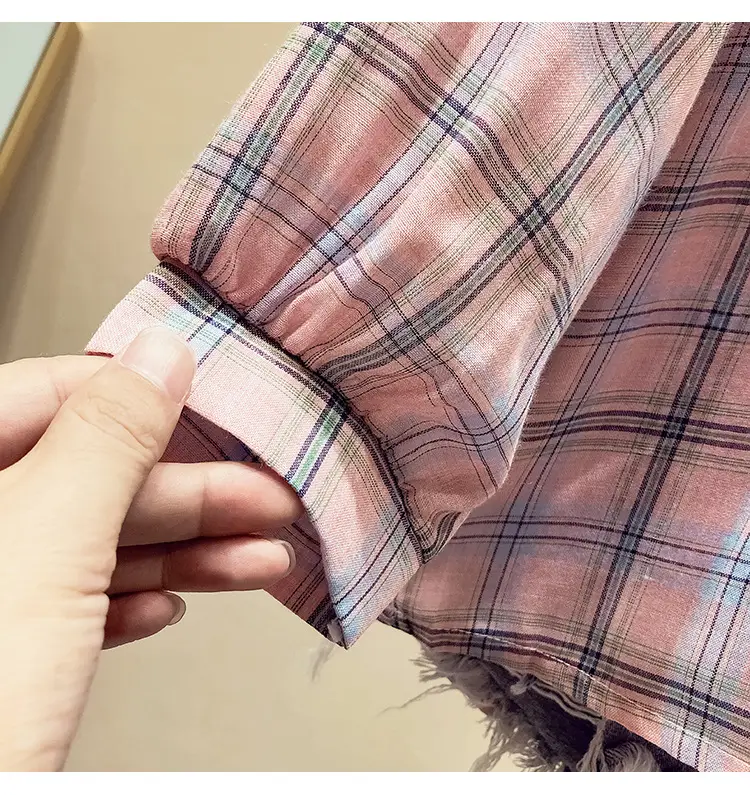 Women Plaid Long Sleeve Shirt Spring Summer 2025 — feature 24