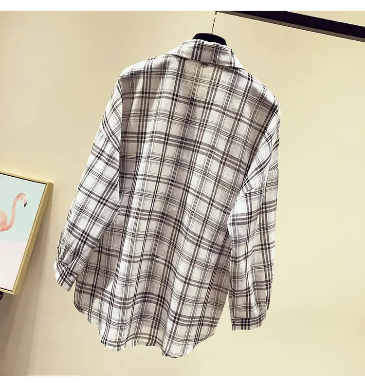 Women Plaid Long Sleeve Shirt Spring Summer 2025 — feature 29