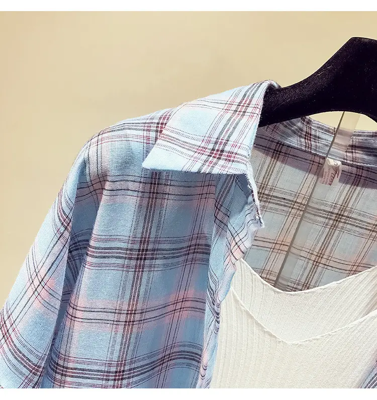 Women Plaid Long Sleeve Shirt Spring Summer 2025 — feature 36