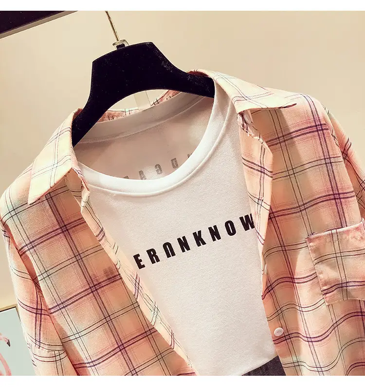 Women Plaid Long Sleeve Shirt Spring Summer 2025 — feature 39