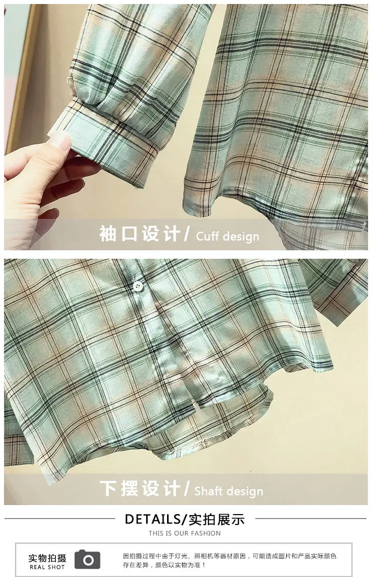 Women Plaid Long Sleeve Shirt Spring Summer 2025 — feature 7
