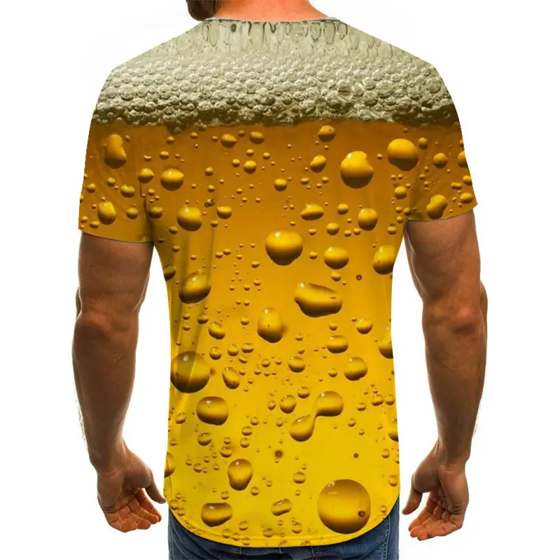 3D Beer T-Shirt Men Women Short Sleeve Wet Print — feature 5
