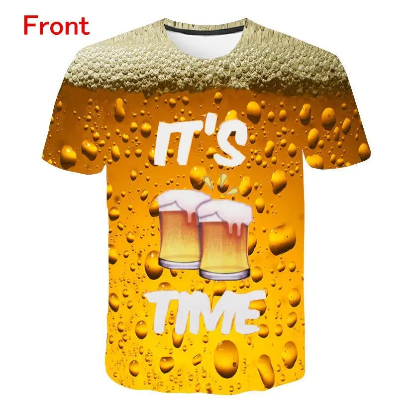 3D Beer T-Shirt Men Women Short Sleeve Wet Print — feature 8