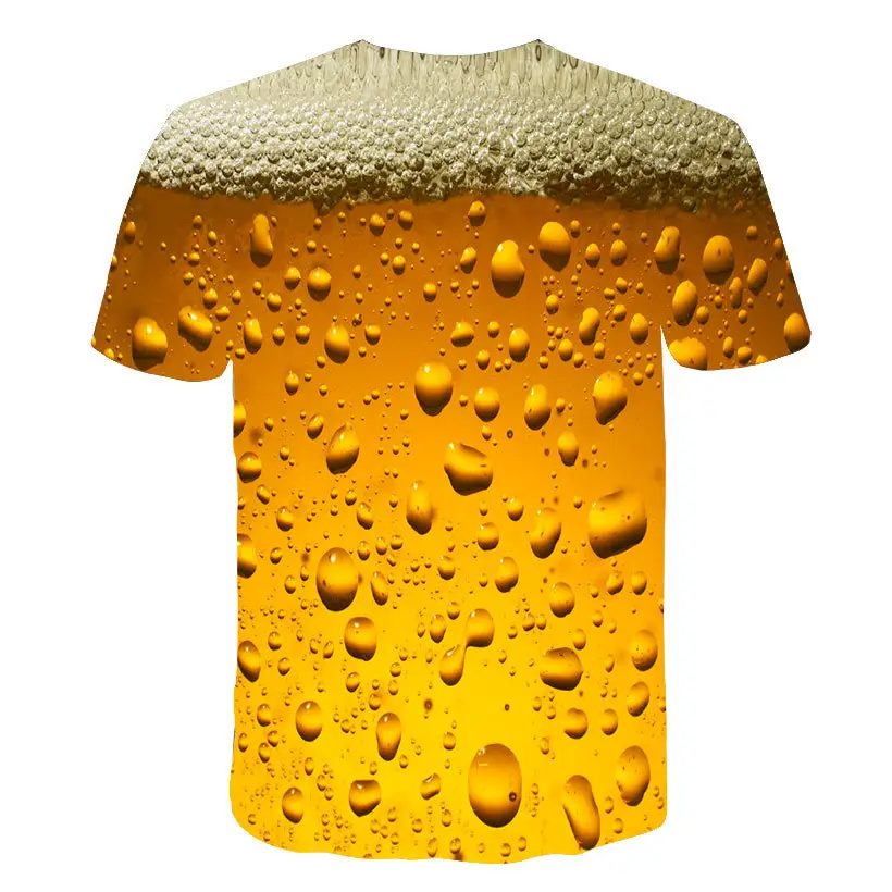 3D Beer T-Shirt Men Women Short Sleeve Wet Print — feature 9