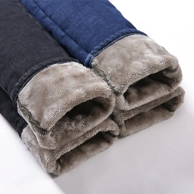2021 Winter Velvet Warm Jeans Women High Waist Slim Fit