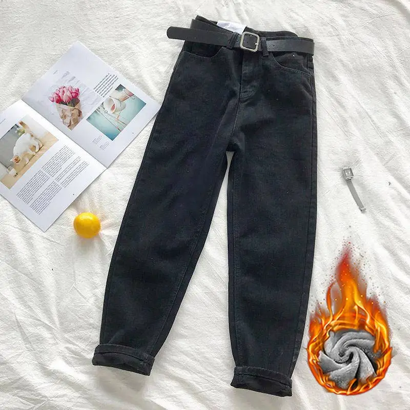 Women Vintage Light Blue Jeans High Waist Wide Leg