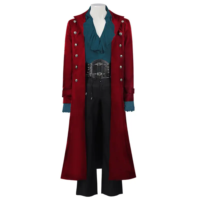 Medieval Steampunk Vintage Gothic Coat Trenchcoat Mid-Long — feature 14