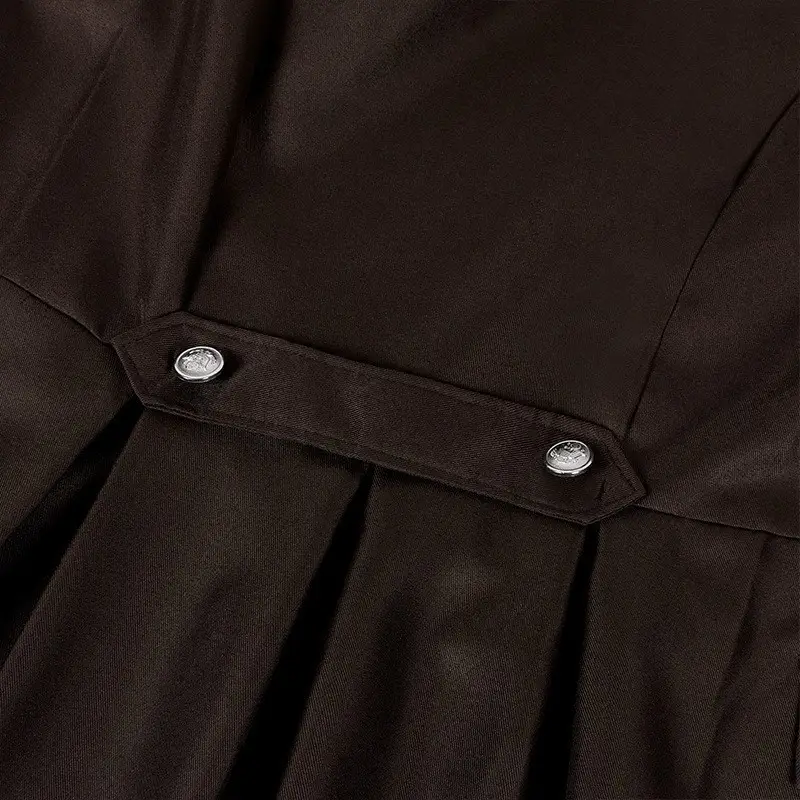 Medieval Steampunk Vintage Gothic Coat Trenchcoat Mid-Long — feature 18
