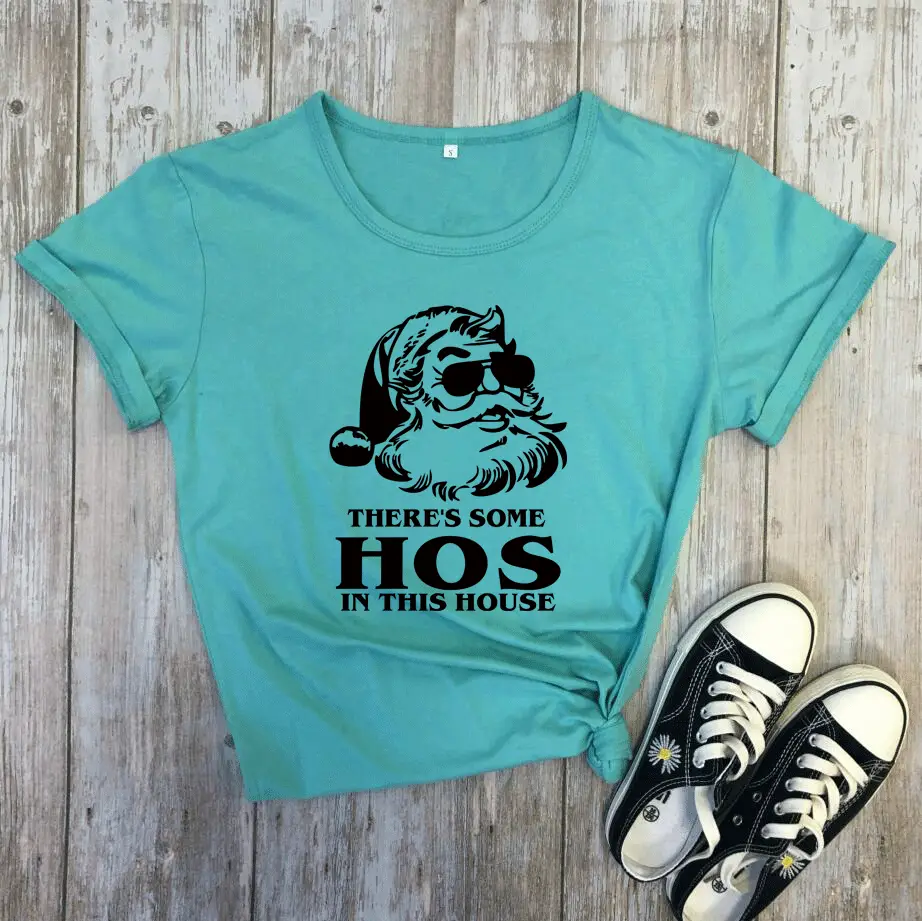 Christmas T-Shirt Santa Claus Hog Print Maroon - Image 3