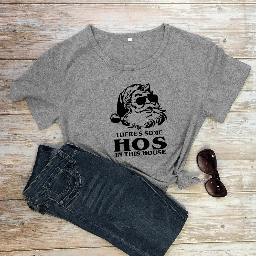 Christmas T-Shirt Santa Claus Hog Print Maroon - Image 7