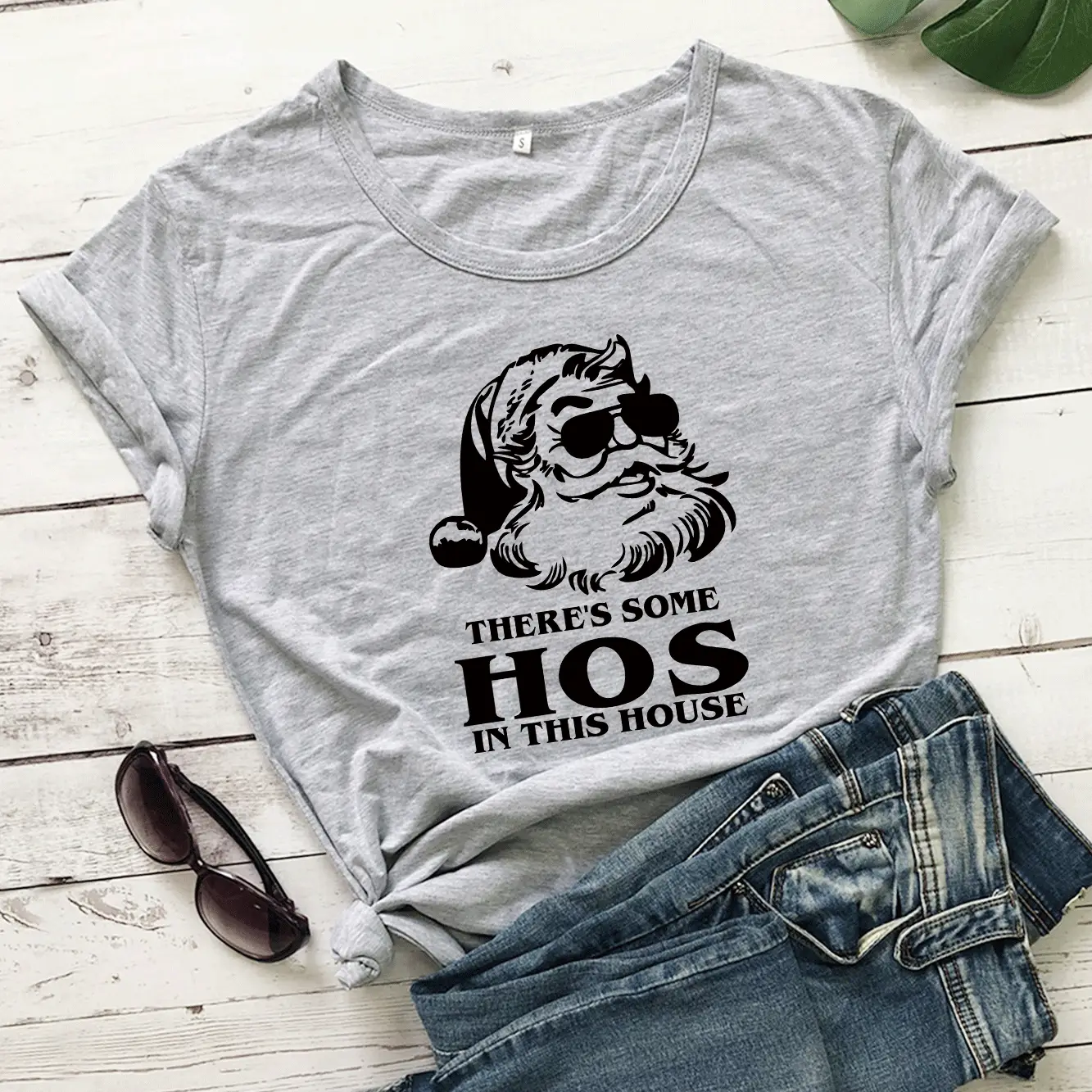 Christmas T-Shirt Santa Claus Hog Print Maroon - Image 8