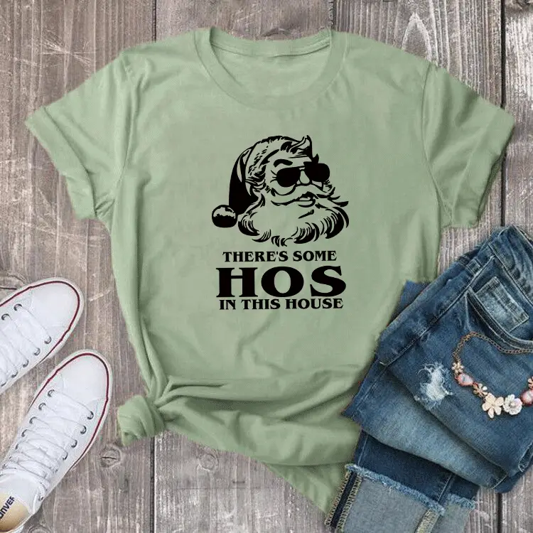 Christmas T-Shirt Santa Claus Hog Print Maroon - Image 9