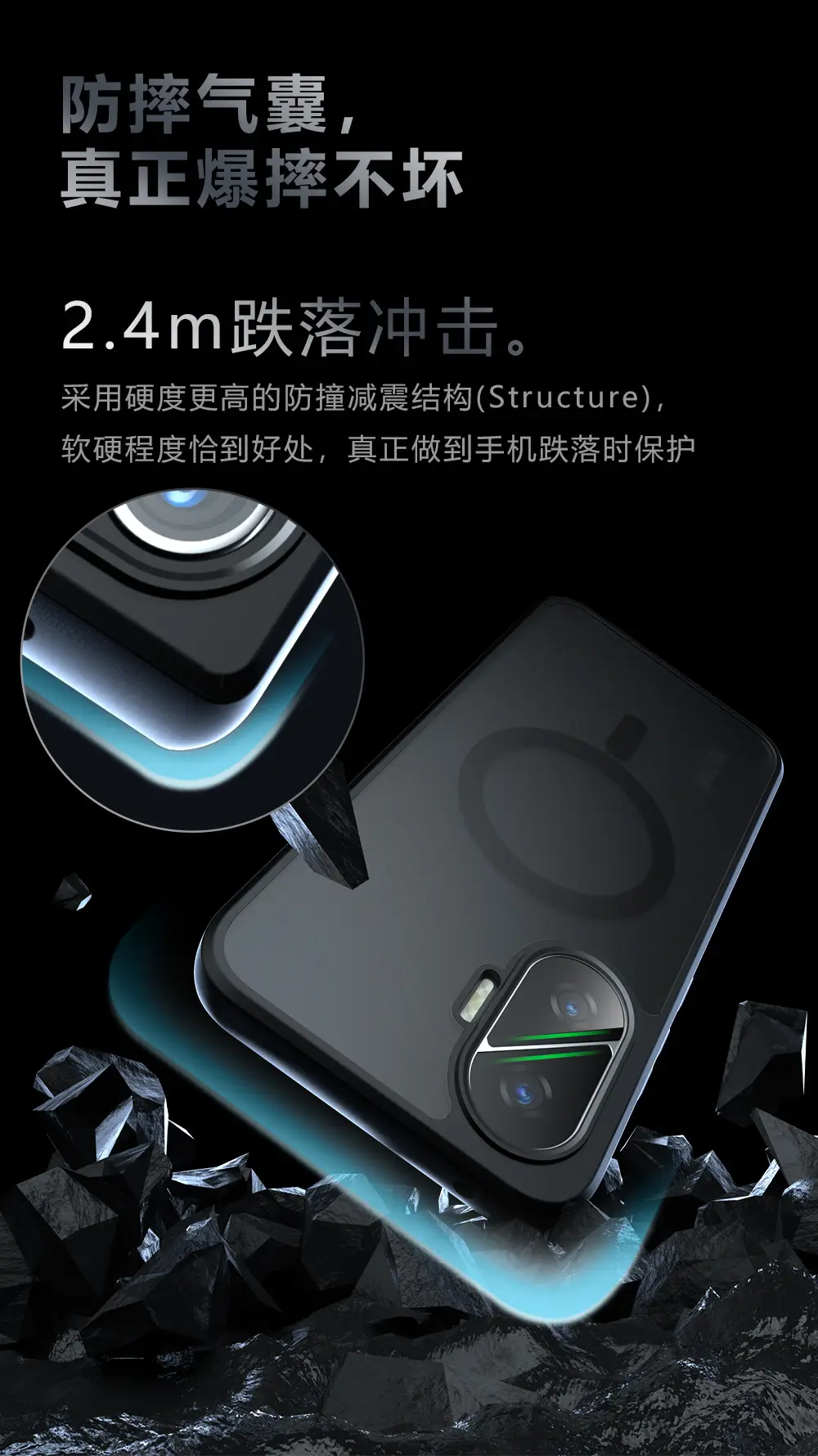 3D Matte Phone Case Anti-Drop Two Touch — feature 6