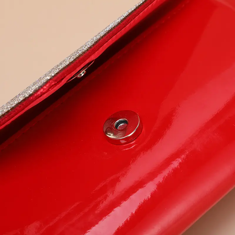 Red Rhinestone Clutch Bag for Women Party Wear