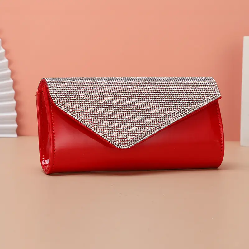 Red Rhinestone Clutch Bag for Women Party Wear — feature 11