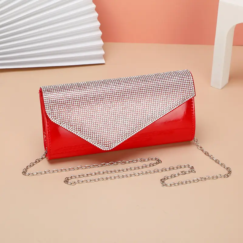 Red Rhinestone Clutch Bag for Women Party Wear — feature 12