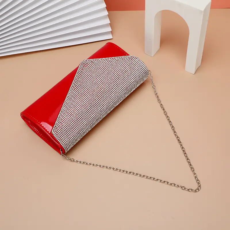 Red Rhinestone Clutch Bag for Women Party Wear — feature 13
