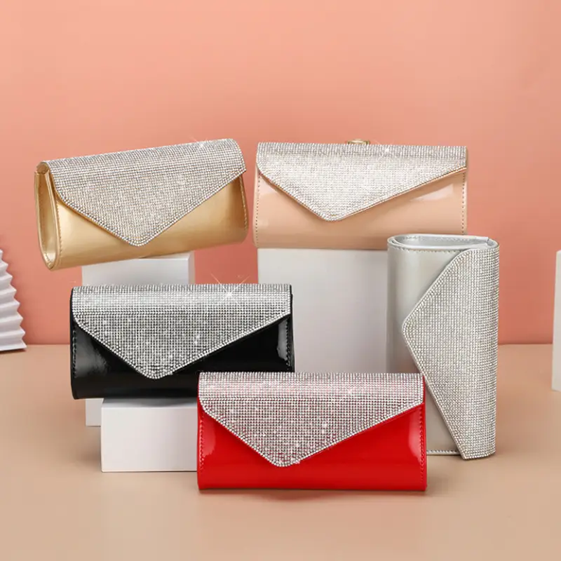 Red Rhinestone Clutch Bag for Women Party Wear — feature 6