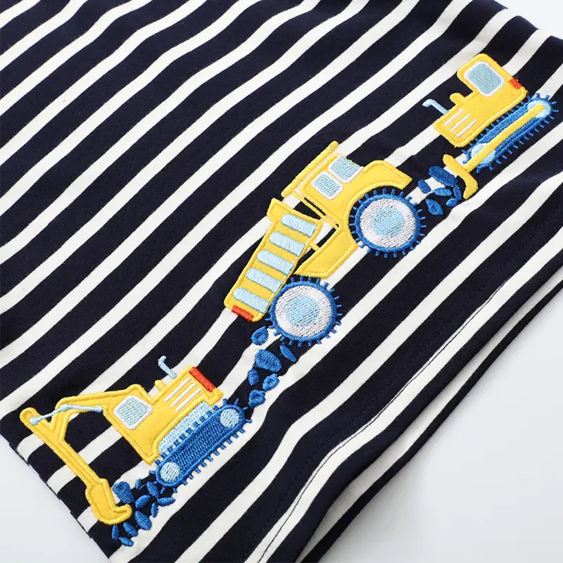 Boys Striped T-Shirt with Toy Print - Image 4