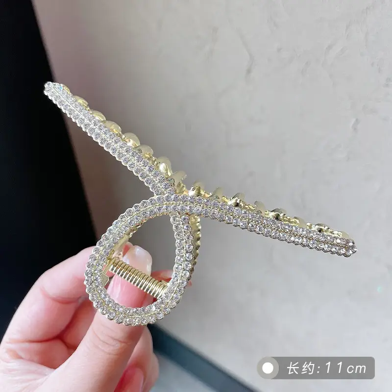 French Retro Pearl Hair Clip Large Size Women - Image 16