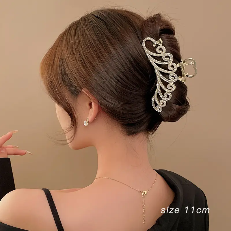 French Retro Pearl Hair Clip Large Size Women - Image 18